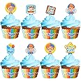 Treasures Gifted Officially Licensed Blippi Cupcake Toppers & Wrappers 24ct - Blippi Cake Decorations - Blippi Birthday Party Supplies - Blippi Cupcake Topper - Blippi Cake Toppers
