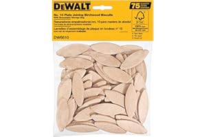 DEWALT Joiner Biscuits, No. 10 Size, 75-Piece (DW6810)