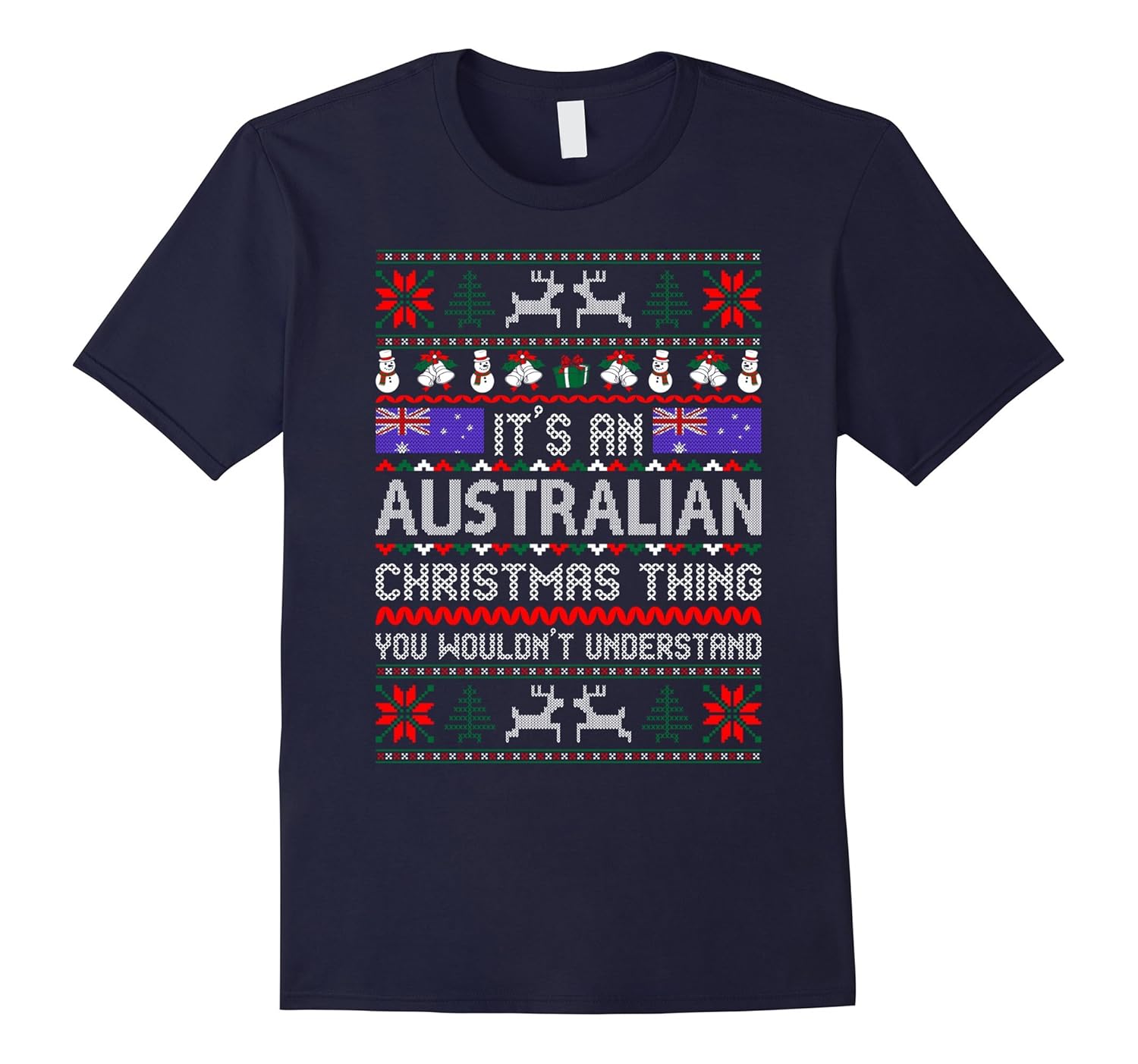 Its Australian Christmas Thing Ugly Sweater Tshirt-Rose