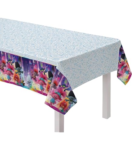 Amazon.com: Trolls World Tour Multicolor Plastic Table Cover - 54
