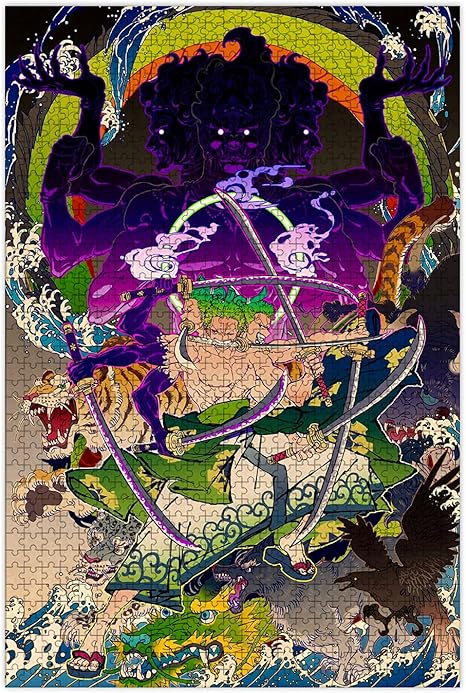 Amazon ワンピース パズル 1000ピース 50x75cm ゾロ Roronoa Zoro 人気 キャラクター One Piece パズル 木製 小学生 すみっこぐらし 溢れる想い 初心者向け ギフト プレゼント ジグソーパズル ホビー