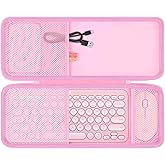 co2CREA Hard Case Compatible with Logitech Pebble 2 Combo K380 K380s Keys + M350 Wireless Keyboard and Mouse Combo (Rose)