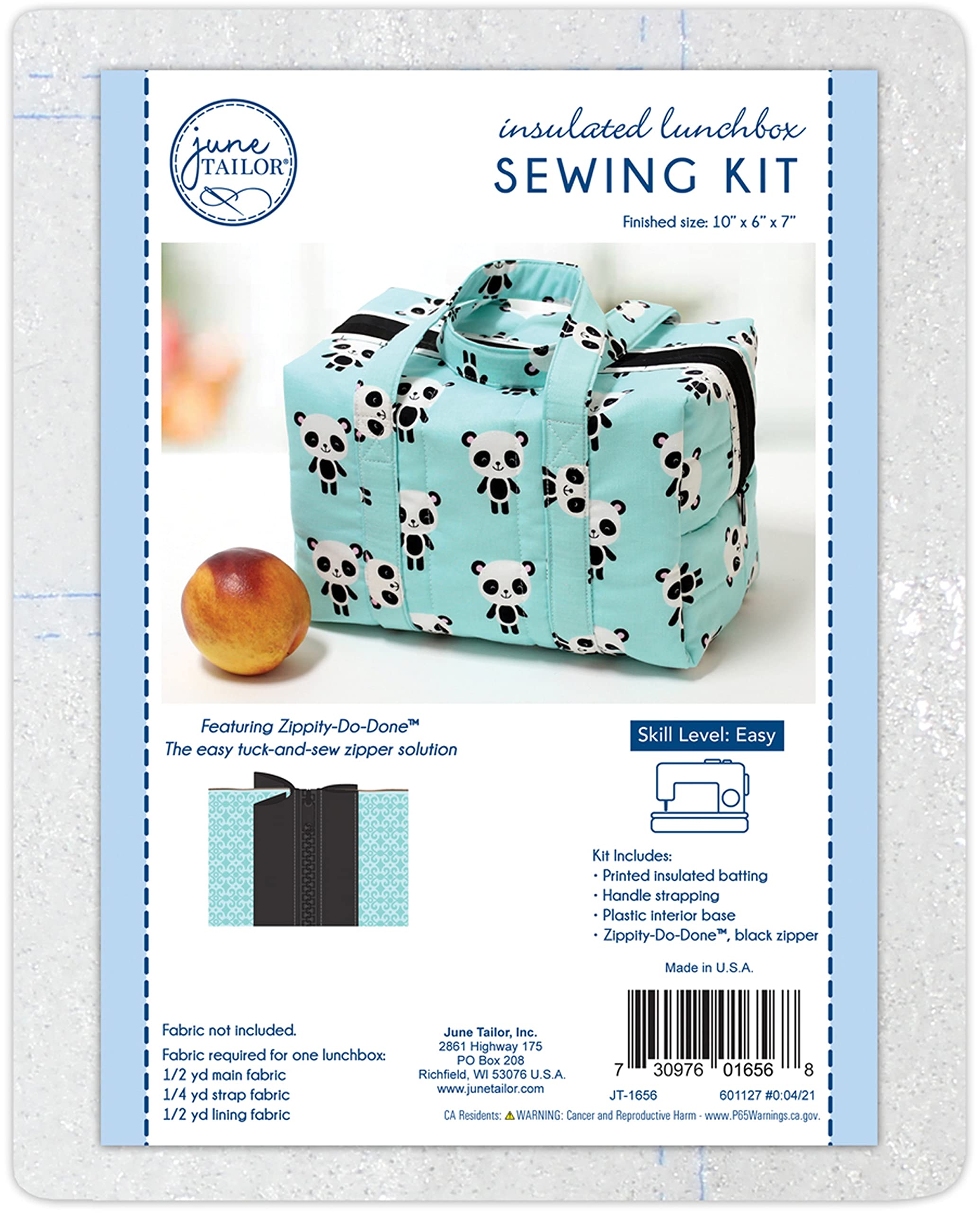 June Tailor Lunchbox KIT, Black Zippity-Do-Done(TM)