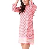 Cabana Life Shift Dress, UPF 50+ Sun Protection Casual Dress, Boat Neckline, Quarter Sleeve, Womens Fashion