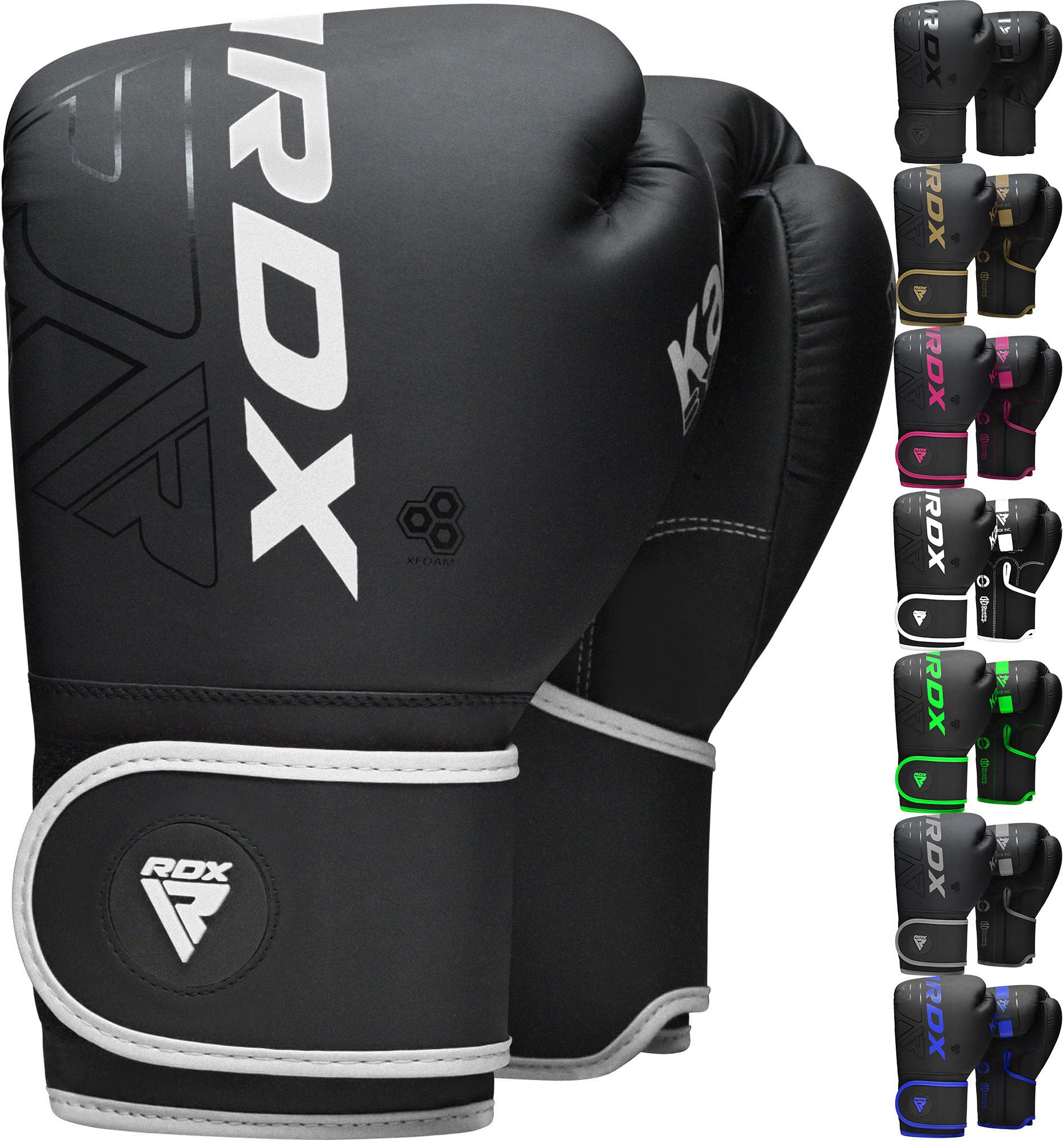 RDX Kids Boxing Gloves Sparring and Muay Thai Maya Hide Leather, KARA Patent Pending Junior Training Mitt for Kickboxing, Punch Bag, Focus Pads, MMA, Thai Pad, Double End Ball Punching Fight Gloves