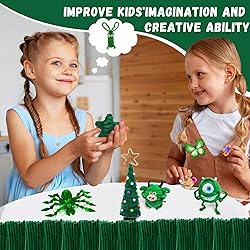 Green Pipe Cleaners,300pcs Christmas Craft