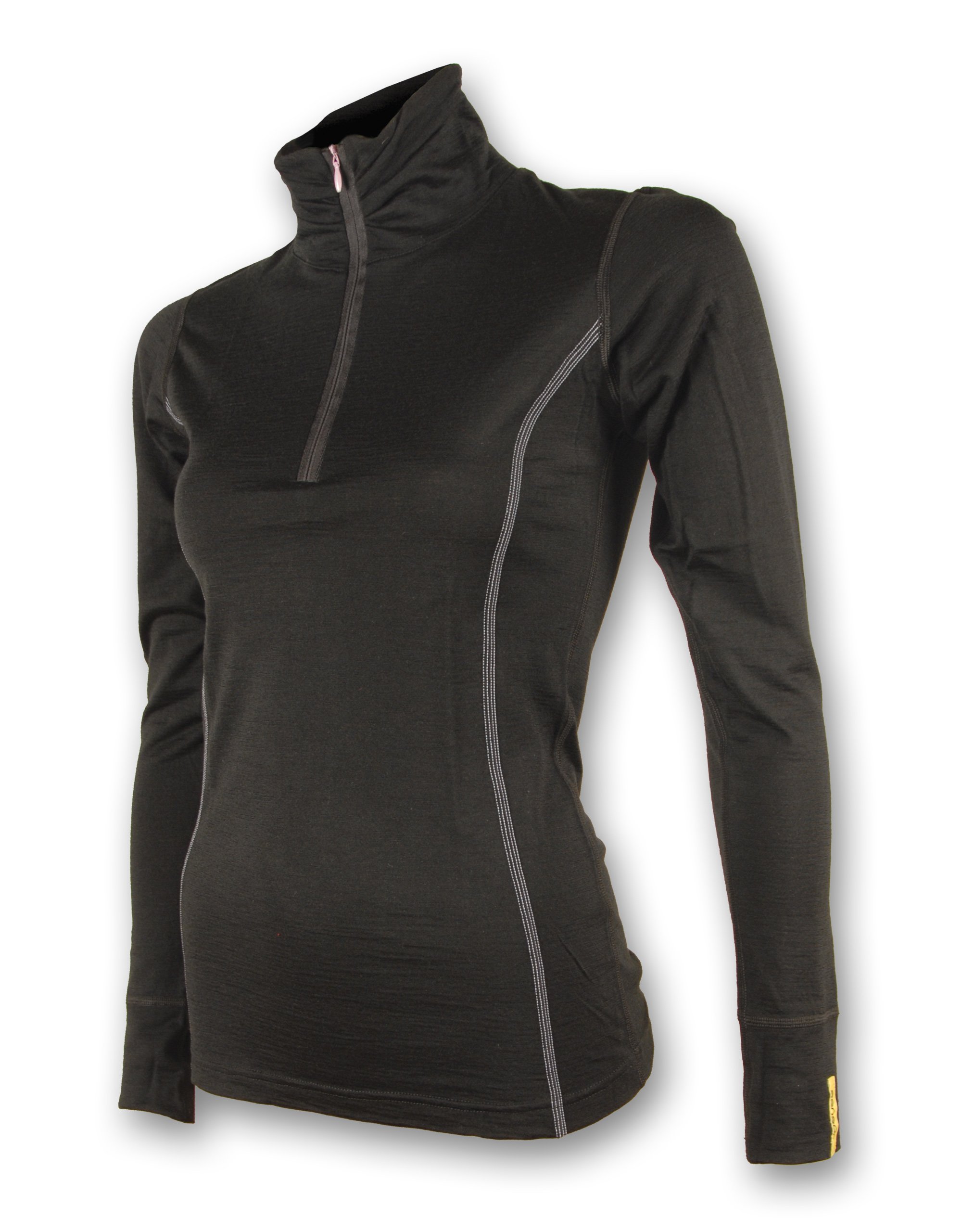 Sensor Women's Merino Active Shirt, Black, M