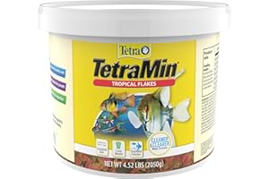 Tetra Tropical Flakes, Nutritional Formula Fish Food with Shrimp, 128g