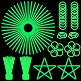 ILHSTY 100 pk 8'' Green Glow Sticks Glow Necklaces In The Dark Party Favors Supplies Bright GlowSticks Bulk for Birthday Easter Valentine Mardi Gras Christmas St. Patrick Halloween Party (Green*100)