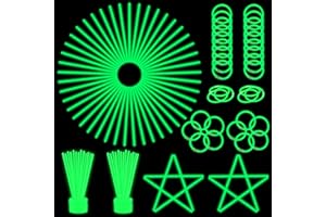 ILHSTY 100 pk 8'' Green Glow Sticks Glow Necklaces In The Dark Party Favors Supplies Bright GlowSticks Bulk for Birthday Easter Valentine Mardi Gras Christmas St. Patrick Halloween Party (Green*100)
