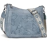 KITEVIUN Crossbody Bags for Women Trendy, Vegan Leather Medium Butterfly Hobo Purse, Women's Shoulder Handbags