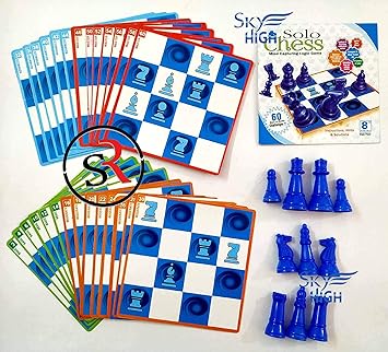 Solo Chess Mind Capturing Logic Game Single Player Chess, 60 Challenges 4 Levels of Play, Games Logical and Critical Thinking