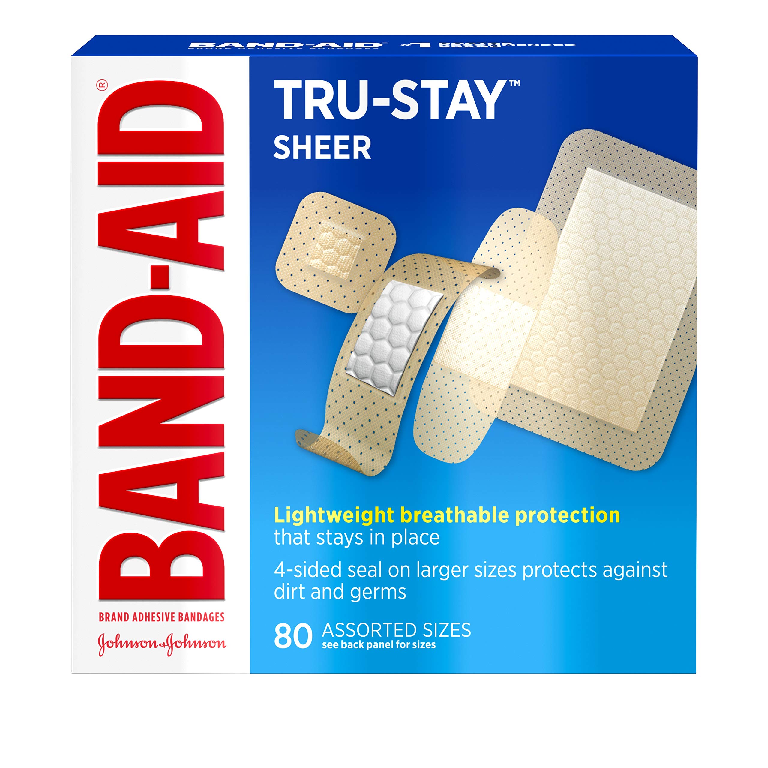 BandAid Brand TruStay Sheer Strips Adhesive Bandages for First Aid