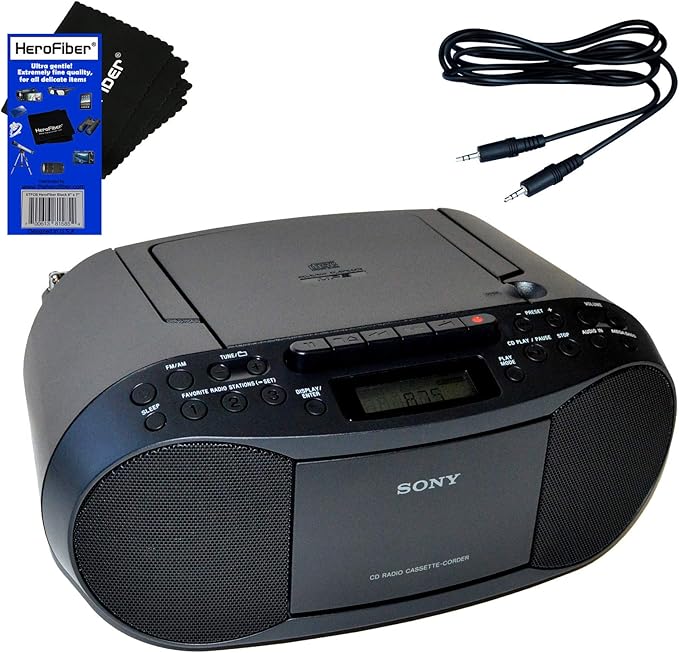 Sony CD Player Portable Boombox with AM/FM Radio & Cassette