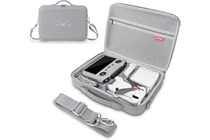 MEKOTRIN Quadcopter Carrying Case, Waterproof Scratch Proof PU Drone Carrying Bag for DJI Mini 4 Pro/Mini 3/Mini 3 Pro Case A