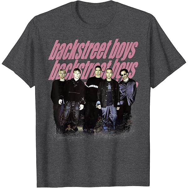 Amazon.com: Backstreet Boys – Group Photo Repeat Logo Dark