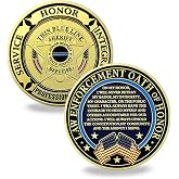 U.S. Law Enforcement Challenge Coin Thin Blue Line Police Prayer Military Coin