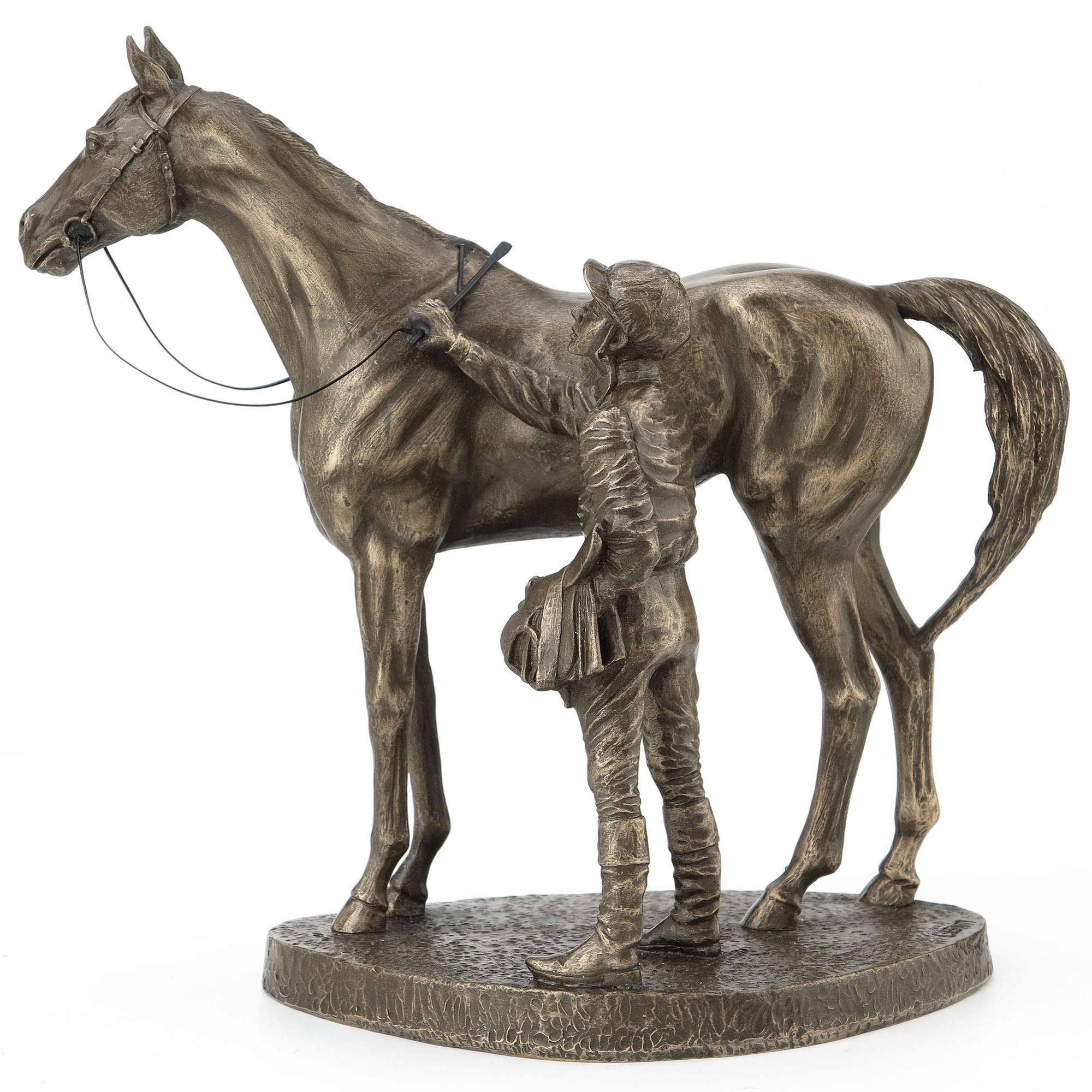 Unsaddling the First by David Geenty Cold Cast Bronze Sculpture H17cm