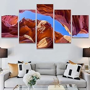 SIGNWIN 5 Panel Canvas Wall Art Modern Art...