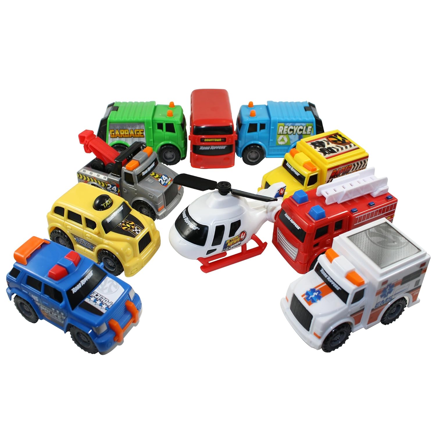 Buy Toy State Emergency City Vehicles set of 10 Police, Fire Truck