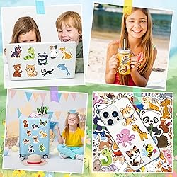 OHOME Water Bottle Stickers for Kids,Cute Animal