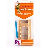 FIne Gauge Wooden Sock Loom, Authentic Knitting Board, use with Thin Yarn, Any Size Sock