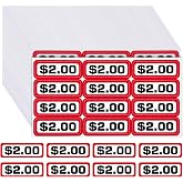 Dunzoom 36 Pack Coin Slide Decals Vending Machine Stickers, $2.00 | Vending Machine Labels for Coin-operated Machines, Laundromats, Arcades, Inventory Tracking, Durable Adhesive Price Labels
