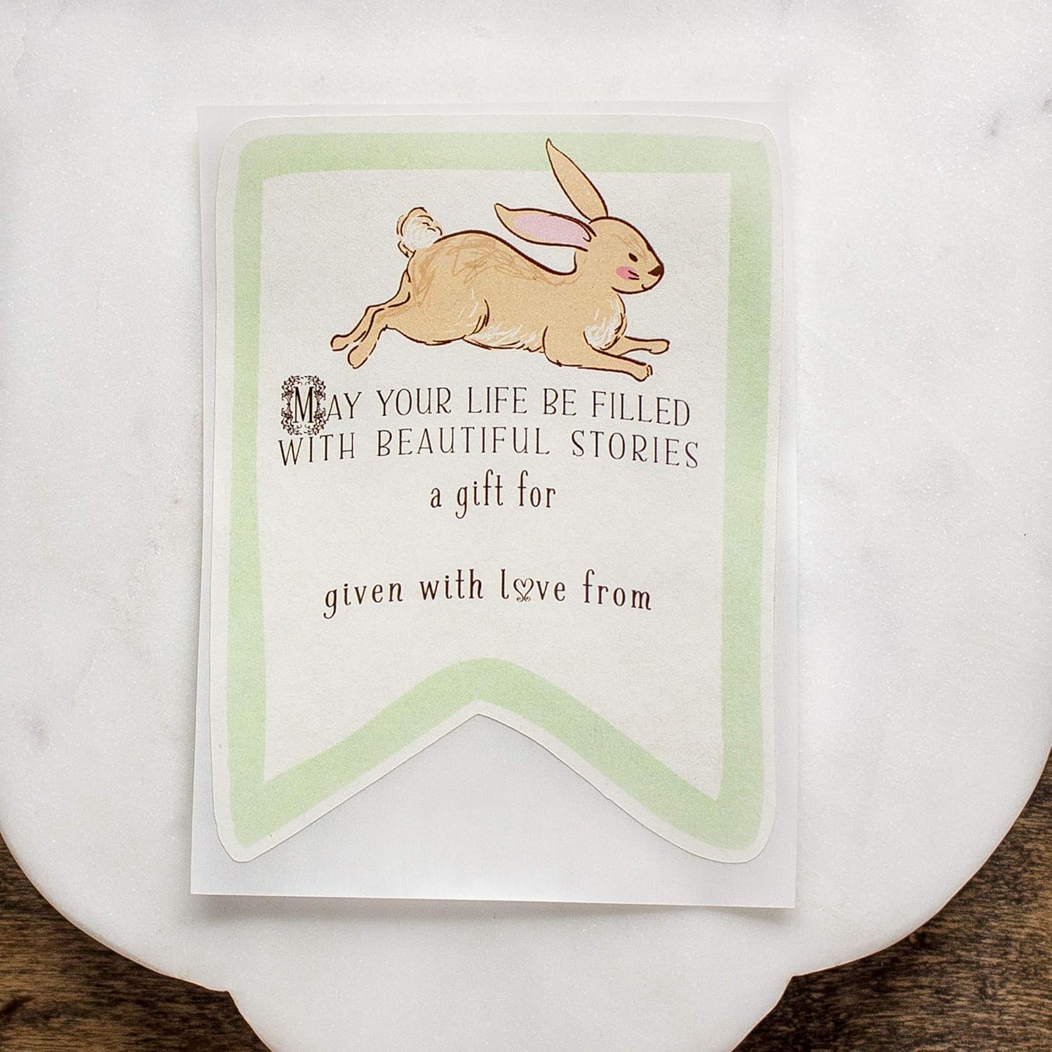Amazon.com: Baby Shower Bookplates Green Bunny Book Stickers Personalized Set of 10: Handmade
