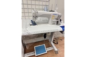 YAMATA Industrial Sewing Machine Juki DDL-8700 Lockstitch Sewing Machine with Ergonomic Chair + Servo Motor + Table Stand Cut Juki DDL8700 Combo + LED Lamp Commercial Grade Sewing Machine