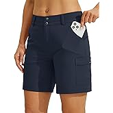 Willit Women's Golf Hiking Shorts Cargo Quick Dry Athletic Shorts Casual Summer Shorts with Pockets 7"