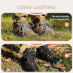 Stepace Round Shoelaces [2 Pairs] Heavy Duty Boot