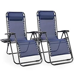 Sweetcrispy Zero Gravity Chairs, Set of 2 Portable