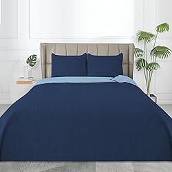 Easy-Going King Size Reversible Quilt Set with 1