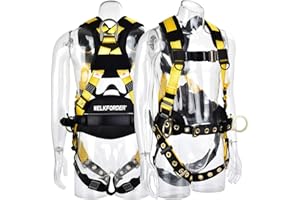 WELKFORDER 3D-Rings Industrial Fall Protection Safety Harness With Waist Tounge Buckle | Leg Tounge Buckles | Waist & Shoulde