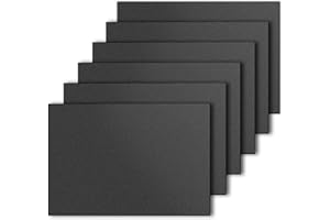 HYHOSHI ABS Plastic Sheet 12" x 16" x 0.06" 6 Pack,Moldable Plastic Sheets,High Tensile and Impact Strength Plastic,Great for DIY Projects,Decor, Handcrafts ect
