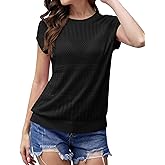 VIISHOW Womens Spring Tops 2025 Summer Shirts Crochet Cap Sleeve Sweater Pullover Cute Crew Neck Beach Cover Ups
