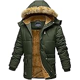 EKLENTSON Men's Winter Parka Jacket Water Repellent Windproof Sherpa Lined Jacket Thermal Warm Coat with Hood