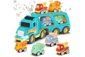 Moritakk Construction Toddler Truck Toys for Boys Girls Age 3 4 5 6 7 Years Old,5 in 1 Carrier Transport City Vehicles Toys，Car Trucks Toys for Kids 3-7,Birthday Gift for Toddlers 3+