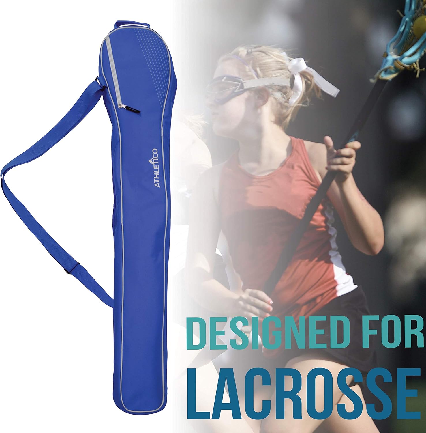 Athletico Lacrosse Stick Bag - Lax Equipment Bags for Boys or Girls, Kids & Youth (Blue) : Sports & Outdoors