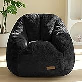 MAXYOYO Puf para niños, cómodo sofá puff con soporte para la espalda, silla de piel sintética linda para niños y niñas, sofá 