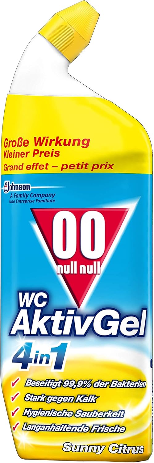 00 null null WC AktivGel 4in1, Flüssiger WC Reiniger, Suny Citrus, 1er Pack (1x750 ml)