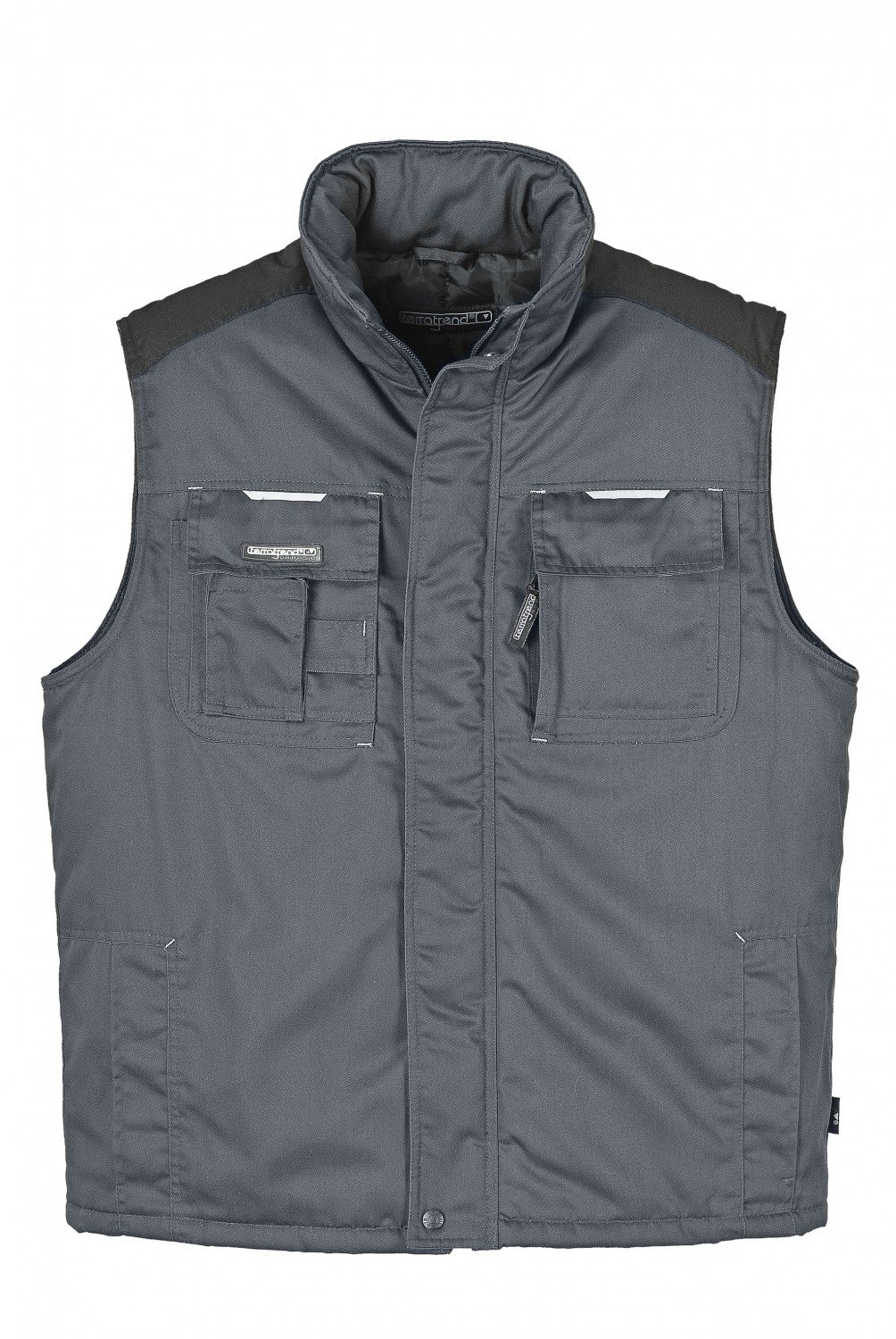 Terratrend Job 6330-2XL-6410 Size 2X-Large "Basic" Work Vest - Anthracite/Black