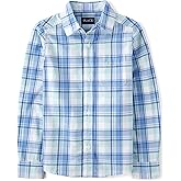 The Children's Place Big Boys' Long Sleeve Poplin Button Down Shirt