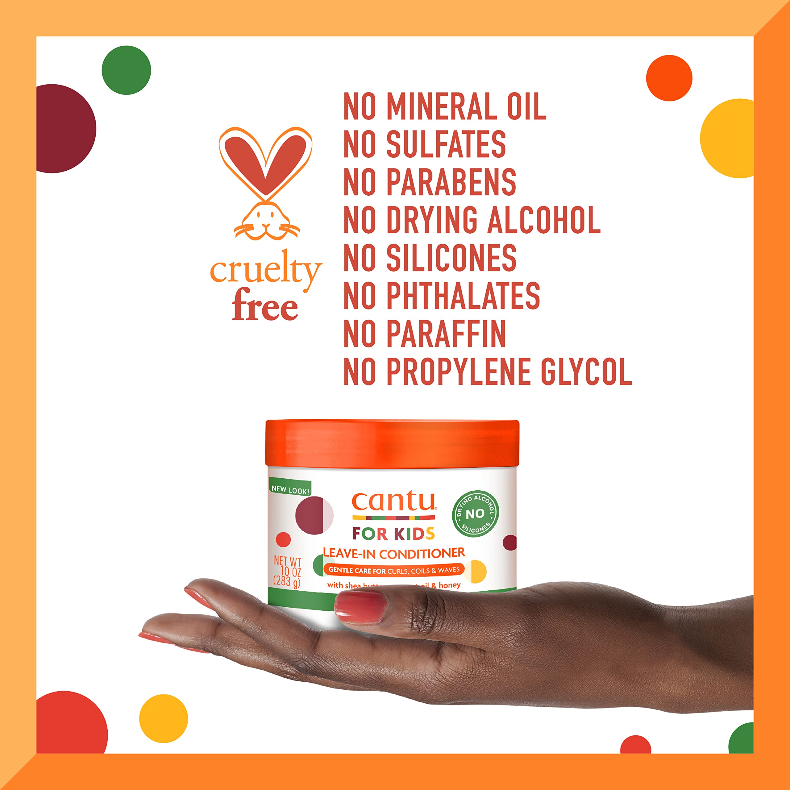 Cantu Care for Kids Leave-In Conditioner with Shea Butter, 10 oz (Pack of 3)