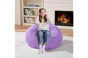 Homguava Bean Bag Chair,Teardrop Bean Bags for Teens Beanbag Chair with Memory Foam Filled and Ultra Soft Corduroy Cover for 