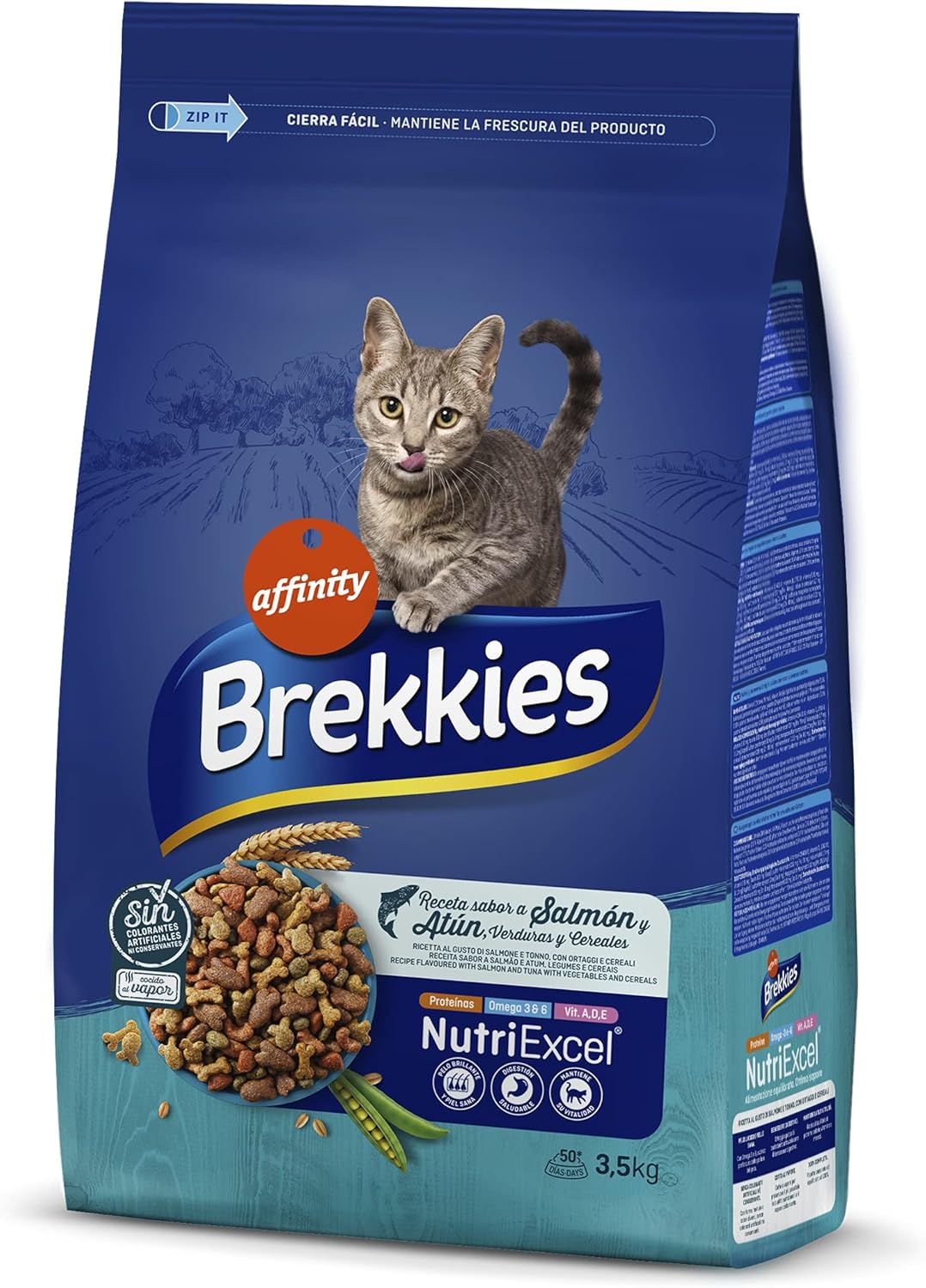 Brekkies Pienso para Gatos con Salmon, Atun y Verduras 3,5kg 3500 g