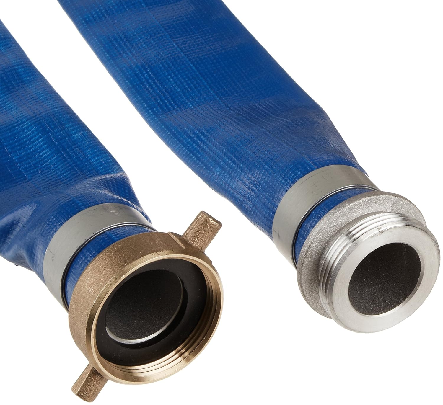 Apache 98138010 11/2" x 25' Blue StandardDuty PVC LayFlat Discharge