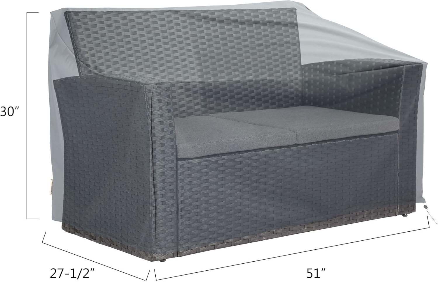 Baner Garden N87 4-Piece Outdoor Veranda Patio Garden Furniture Cover Set with Durable and Water Resistant Fabric (Grey): Kitchen & Dining