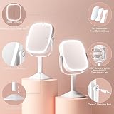 CHICLEW 9.5in LED Makeup Mirror Dual-Sided 1X/10X 3 Color Modes view 5