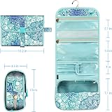FINPAC Portable Toiletry Bag Emerald Illusions Large Water Resistant Hanging view 7